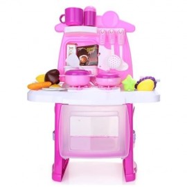 RANXIAN LUXURY SIMULATION KITCHEN COOKING TOOLS KIT FOR KIDS (PINK)