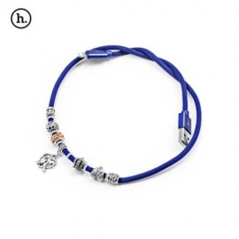 HOCO U13 BRAHMA 8 PIN 2.4A CHARGING DATA CABLE 0.5M (BLUE)