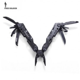 FREE SOLDIER 12 IN 1 MULTIFUNCTIONAL FOLDABLE STAINLESS STEEL PLIER (BLACK)