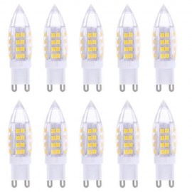 LIGHTME 10PCS G9 AC 110V 3W SMD 2835 LED BULB WITH 51 LEDS (WARM WHITE LIGHT)