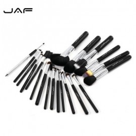 JAF 20pcs Portable Horse Hair Makeup Brush Set (BLACK)