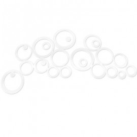 Creative 3D Crystal Circle Mirror Wall Stickers Decor DIY Gift (SILVER)