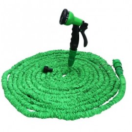 Expandable Garden Hose Pipe with 8 in 1 Spray Gun (GREEN)