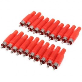 JL0882 HIGH PERFORMANCE DIY PA66 3.5MM 132RCA AV JACK CONNECTOR - 20PCS (RED)