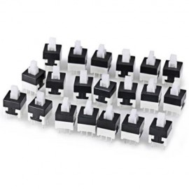HIGH PERFORMANCE DIY DC 30V 0.1A 6PIN 8.5 X 8.5MM NO LOCK TACT SWITCHES - 20PCS (BLACK)