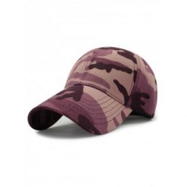 OUTDOOR CAMOUFLAGE PATTERN SUNSCREEN BASEBALL HAT (PURPLE)