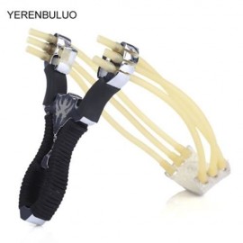 YERENBULUO OUTDOOR HUNTING STAINLESS STEEL CATAPULT (BLACK)