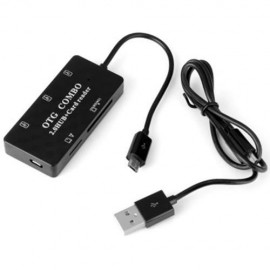 GT-133 USB2.0 HUB   CARD READER SUPPORT SD SDHC MS TF CARD INPUT (BLACK)