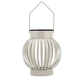 CIRCULAR SOLAR POWERED LED NIGHT LIGHT EMERGENCY WATERPROOF PUMPKIN LAMP (WHITE)