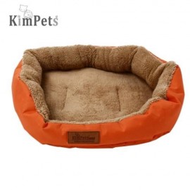 KIMPETS DENIM FABRIC STYLISH WASHABLE PET DOG CAT BED (ORANGE)