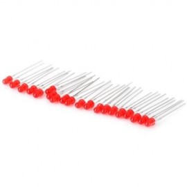 620 - 625NM 800 - 1000MCD 30 DEGREE LIGHTING ANGLE 3MM LED EMITTERS - 20PCS (RED)
