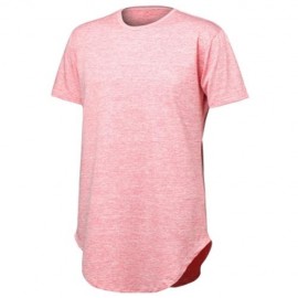 STRETCHY SHORT SLEEVE LONG T-SHIRT (RED)