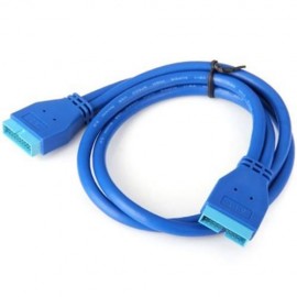 CY U3-061 50CM USB 3.0 MAINBOARD 20-PIN MALE TO 20-PIN MALE EXTENSION CABLE (BLUE)