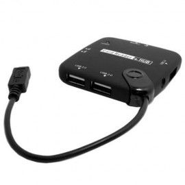 CY GT-037 4 PORTS MICRO USB HUB SD / TF / MS / M2 CARD READER FOR SAMSUNG GALAXY S2 I9100/