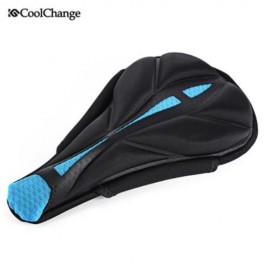 COOLCHANGE BREATHABLE BIKE CYCLING SADDLE SEAT CUSHION COVER (BLUE AND BLACK)