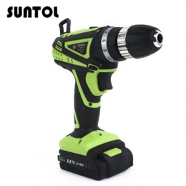 SUNTOL 12V ELECTRIC SCREWDRIVER LITHIUM-ION BATTERY DRILL (BLACK AND GREEN)