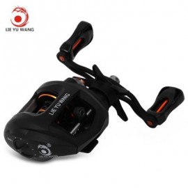LIE YU WANG LC 10   1 ( True 5   1BB ) Bearings Fishing Reel Water Drop Wheel (BLACK)