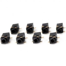 PRACTICAL DIY 2.5MM DC 50V 0.5A 4PIN SMD STEREO AUDIO JACKS - 10PCS (BLACK)