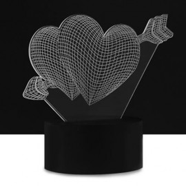 3D LED COLORFUL CREATIVE USB DESK LAMP NIGHT LIGHT (COLORFUL)