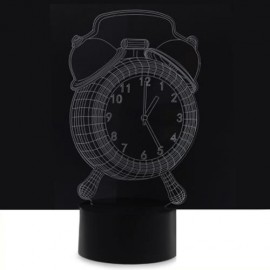 LED COLORFUL CREATIVE ALARM CLOCK DESIGN USB 3D NIGHT LIGHT (COLORFUL)
