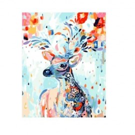 COLOR DEER DIY DIGITAL OIL HAND PAINTING WALL DECOR (COLORMIX)