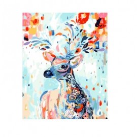 Color Deer DIY Digital Oil Hand Painting Wall Decor (COLORMIX)