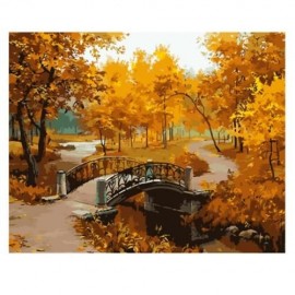 AUTUMN LANDSCAPE DIY DIGITAL OIL HAND PAINTING WALL DECOR (COLORMIX)