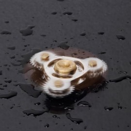 STRESS RELIEF TOY SPINNING TOY GEARS FINGER SPINNER (SILVER)