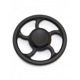 WHEEL FINGERTIP SPINNING TOP FINGER GYRO FOCUS TOY STRESS RELIEVER (BLACK)
