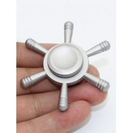 SHIP RUDDER FINGERTIP SPINNING TOP FINGER GYRO FOCUS TOY (SILVER)