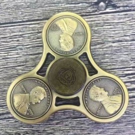 AMERICA EDC METAL HAND FINGER GYRO SPINNER (PLATINUM)