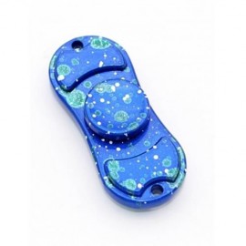 FOCUS TOY STRESS RELIEVER COLORFUL DOT FINGER GYRO SPINNER (BLUE)