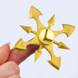 METAL SPINNER TOY STRESS REDUCER FINGER GYRO (GOLDEN)