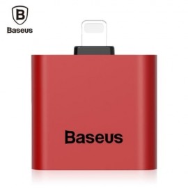 BASEUS L39 DUAL 8 PIN AUDIO ADAPTER FOR IPHONE 7 / 7 PLUS (RED)