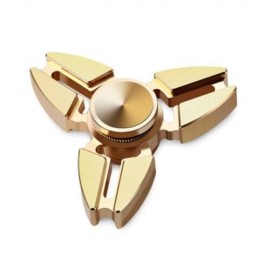 TRIANGLE COPPER GYRO STRESS RELIEVER PRESSURE REDUCING TOY FOR OFFICE WORKER (CITRUS)