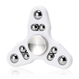TRIANGLE GYRO STYLE STRESS RELIEVER PRESSURE REDUCING TOY FOR OFFICE WORKER (WHITE)