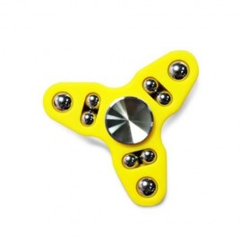 TRIANGLE GYRO STYLE STRESS RELIEVER PRESSURE REDUCING TOY FOR OFFICE WORKER (YELLOW)