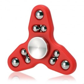 TRIANGLE GYRO STYLE STRESS RELIEVER PRESSURE REDUCING TOY FOR OFFICE WORKER (RED)
