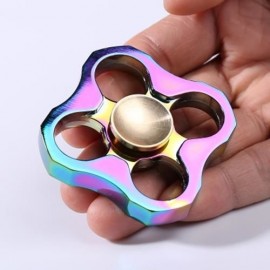 COLORFUL HOLLOW OUT FIDGET METAL FINGER SPINNER (COLORFUL)