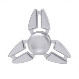 TRILATERAL ZINC ALLOY HAND SPINNING FINGER TOY (SILVER)