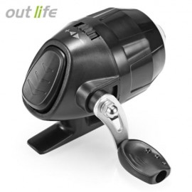 OUTLIFE FISH CLOSED WHEEL SPINCAST REEL WITH FISHING LINE (BLACK)