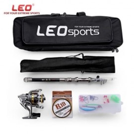 LEO OUTDOOR FISHING SPINNING REEL ROD KIT (MULTI)