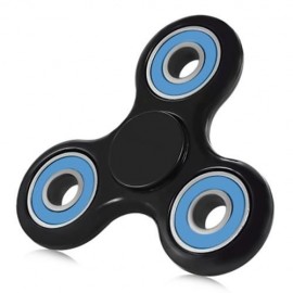 TRILATERAL PATTERN ABS HAND SPINNER STEEL BEARINGS FINGER TOY (BLACK AND BLUE)
