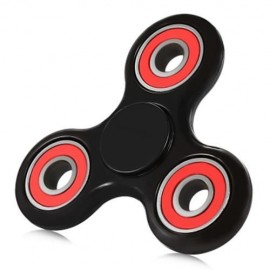 TRILATERAL PATTERN ABS HAND SPINNER STEEL BEARINGS FINGER TOY (BLACK AND RED)
