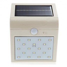 SOLAR ENERGY WATERPROOF HUMAN BODY INDUCTION WALL LAMP (WHITE)