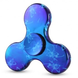 LIGHTNING PRINT FINGER GYRO STRESS RELIEF TOY FIDGET SPINNER (BLUE)