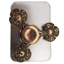 METAL FINGER GYRO FLOWER FIDGET SPINNER EDC TOY (BRONZE-COLORED)