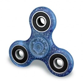 EDC FOCUS TOY FINGER GYRO STRESS RELIEF PLASTIC FIDGET SPINNER (BLUE)