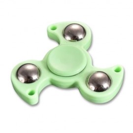 PLASTIC FINGER GYRO STRESS RELIEF TOY STEEL BALL FIDGET SPINNER (GREEN)