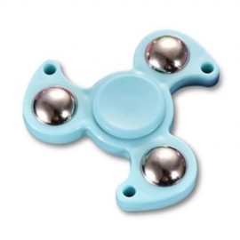PLASTIC FINGER GYRO STRESS RELIEF TOY STEEL BALL FIDGET SPINNER (LIGHT BLUE)